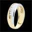 Bague Amour Multi Diamants Or Blanc Et Or Jaune 9 Carats Bijoux