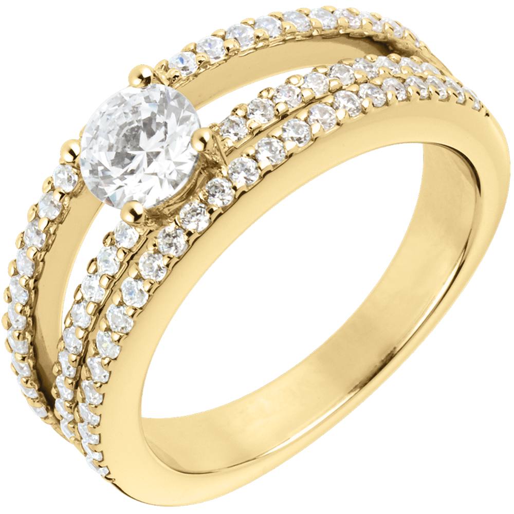 Bague De Fian Ailles Destin E Duchesse Or Jaune Carats Diamant