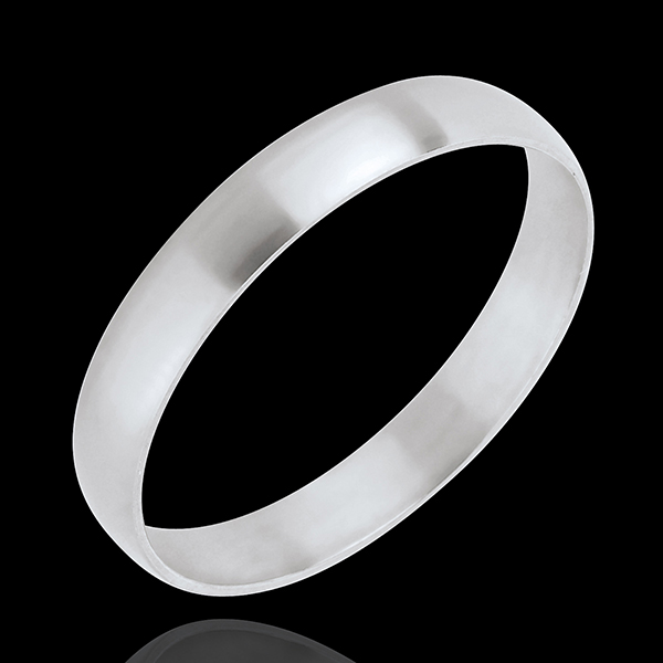 Alliance 3 mm « l’Atelier » 20331 - Or blanc poli 18 carats - Fin