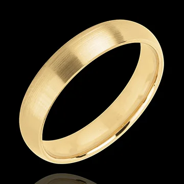 « L'Atelier » nº 20060 - Alliance 4 mm Or jaune toilé 750 ‰ (18 carats) - Standard