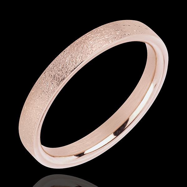 « L'Atelier » n.º 20483 - Anillo de matrimonio 3 mm Oro rosa rugoso 18 quilates (750) - Cinta