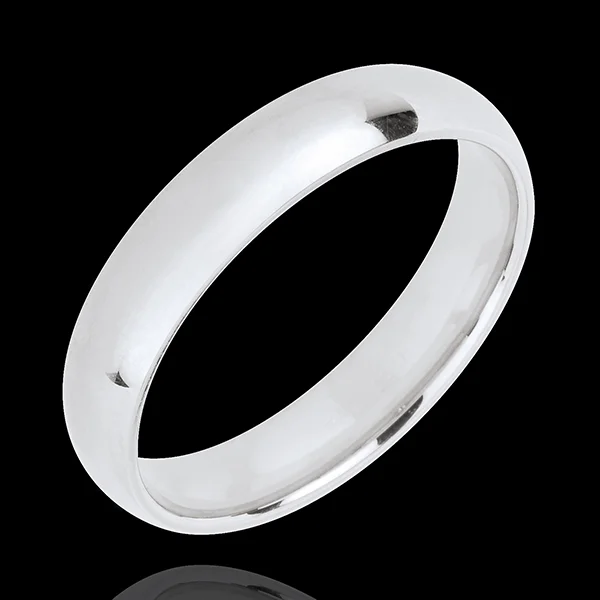 « L'Atelier » nº 32020 - Alliance 4 mm Or blanc poli 9 carats - Standard
