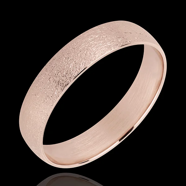 « L'Atelier » n.º 32388 - Anillo de matrimonio 4 mm Oro rosa rugoso 9 quilates - Fino