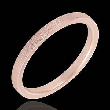« L'Atelier » n.º 32482 - Anillo de matrimonio 2 mm Oro rosa rugoso 9 quilates - Cinta