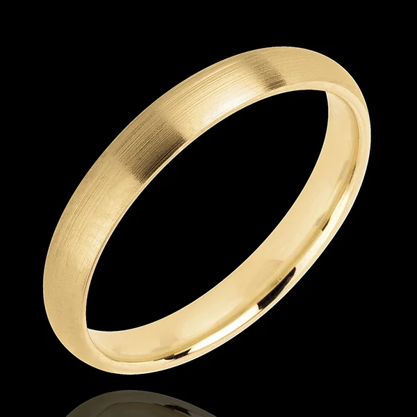 « L'Atelier » Nº20059 - Wedding rings 3 mm Yellow gold threaded 18 carats - Court