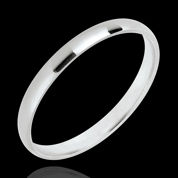 « L'Atelier » Nº20330 - Trauring 2 mm Weißgold poliert 750/-(18Kt) - Schmal