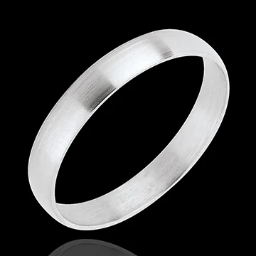 « L'Atelier » Nº20379 - Trauring 3 mm Weißgold längsmattiert 750/-(18Kt) - Schmal