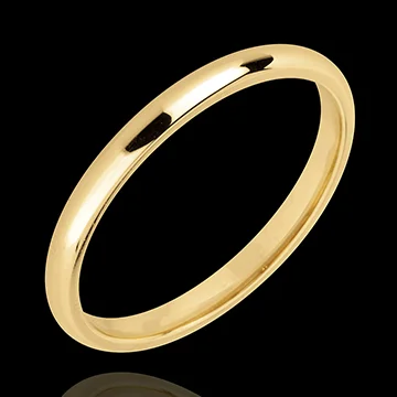 « L'Atelier » Nº32010 - Wedding rings 2 mm Yellow gold polished 9 carats - Court