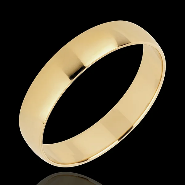 « L'Atelier » Nº32324 - Trouwringen 4 mm Geelgoud gepolijst 9 karaat - Dun