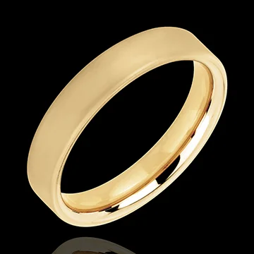 « L'Atelier » Nº32420 - Alliance 4 mm Or jaune poli 9 carats - Ruban