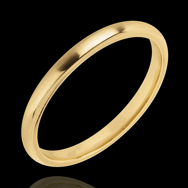 « L'Atelier » No. 20058 - Wedding rings 2 mm Yellow gold threaded 18 carats - Court