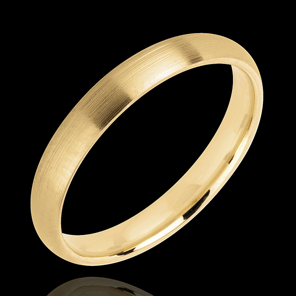 « L'Atelier » No. 20059 - Wedding rings 3 mm Yellow gold threaded 18ct (750) - Court