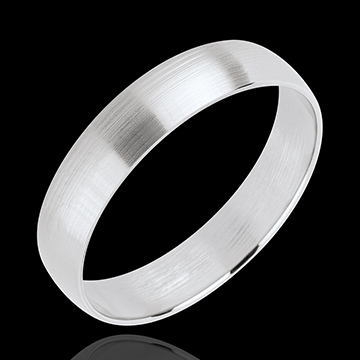 « L'Atelier » No. 20380 - Wedding ring 4 mm White gold threaded 18ct (750) - D-shaped