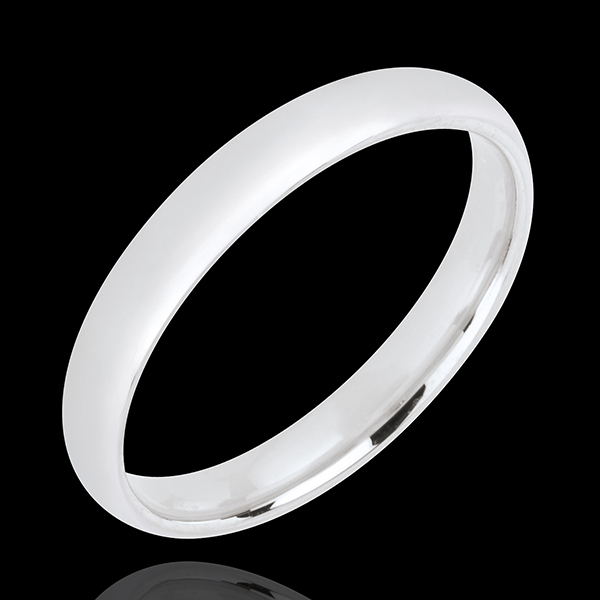 « L'Atelier » No. 39019 - Wedding ring 3 mm Platinum polished - Court
