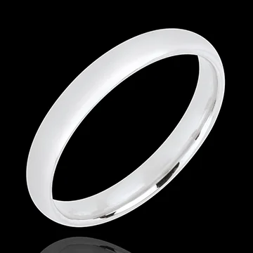 « L'Atelier » No. 39019 - Wedding rings 3 mm Platinum polished - Court