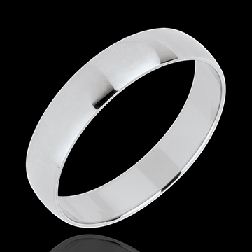 « L'Atelier » No. 39332 - Wedding ring 4 mm Platinum polished - D-shaped