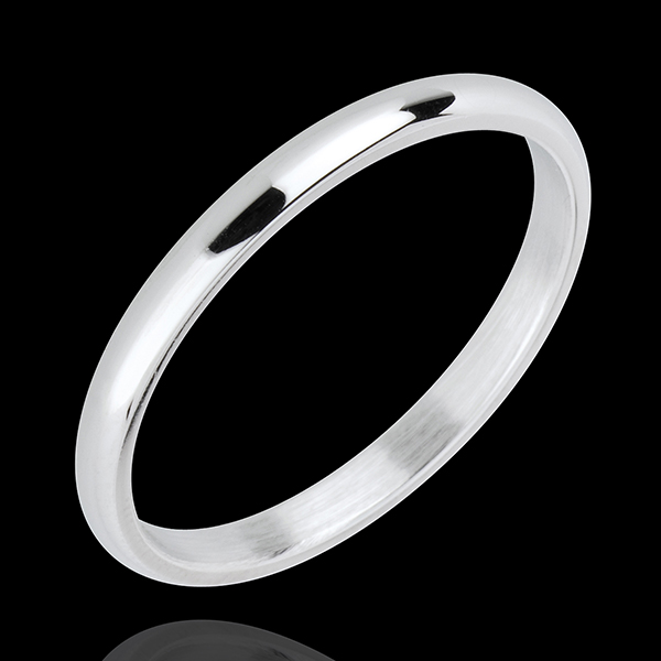 « L'Atelier » nr. 20018 - Verighete 2 mm Aur alb lustruit 18K (750) - Standard