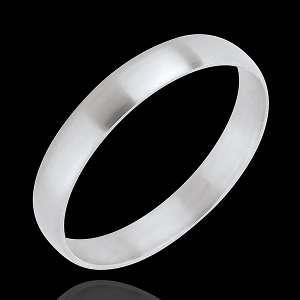 « L'Atelier » nr 20331 - Obrączka 3 mm Białe złoto polerowane 750 (18K) - Cienki