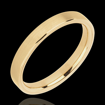 « L'Atelier » Nr. 20467 - Trauring 3 mm Gelbgold längsmattiert 750 (18K) - Band