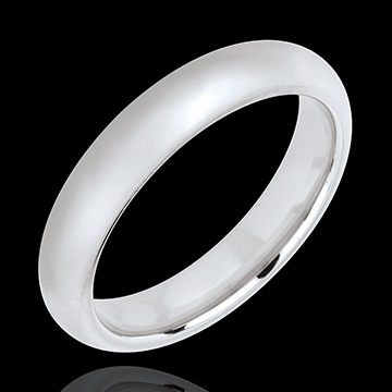 « L'Atelier » nr 21052 - Obrączka 4 mm Białe złoto polerowane 750 (18K) - Komfort