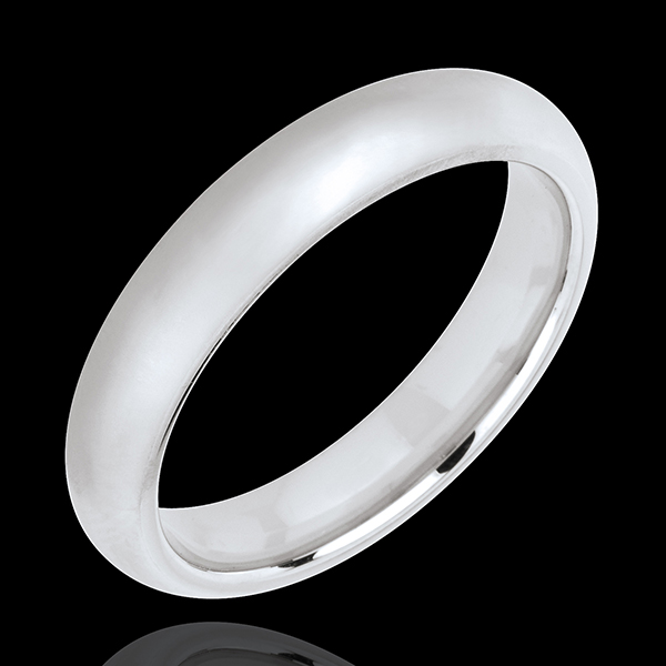 « L'Atelier » nr. 21052 - Verighete 4 mm Aur alb lustruit 18K (750) - Confort