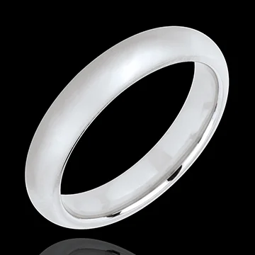 « L'Atelier » nr. 21052 - Verighete 4 mm Aur alb lustruit 18K (750) - Confort