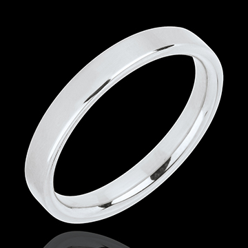 « L'Atelier » nr. 32427 - Trouwring 3 mm Witgoud gepolijst 9 karaat (375) - Band