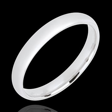 « L'Atelier » nr. 39019 - Trouwring 3 mm Platina gepolijst - Standaard