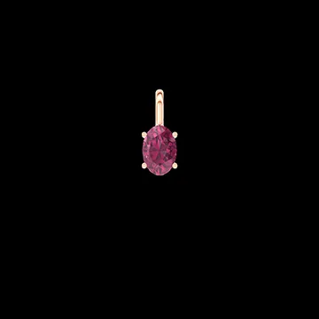 « L'Atelier » Nº179763 - Pendentif Or rose 18 carats - Rubis Ovale 0.3 carat - Pas de chaîne