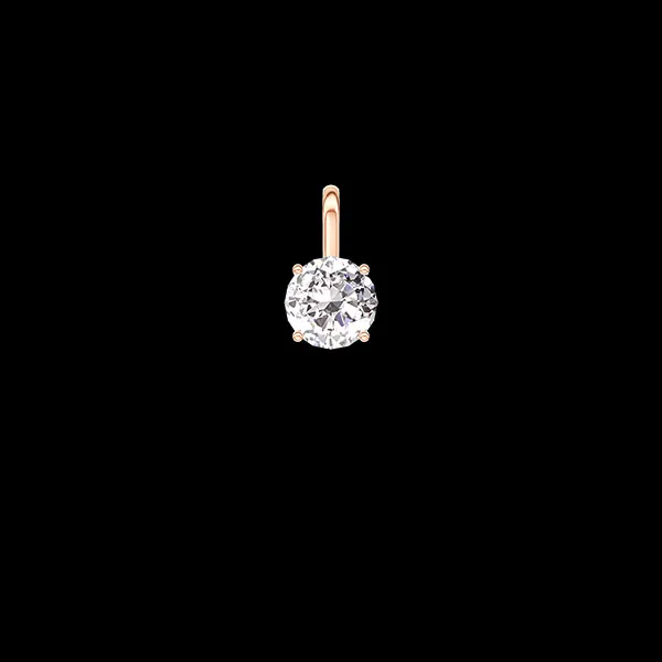 « L'Atelier » Nº181228 - Anhänger Roségold 750/-(18Kt) - Labordiamant rund 0.3 Karat - Keine Kette