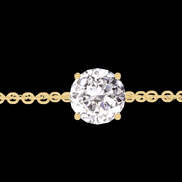 « L'Atelier » Nº200001 - Bracelet Or jaune 18 carats - Diamant Rond 0.3 carat - Chaîne Forçat