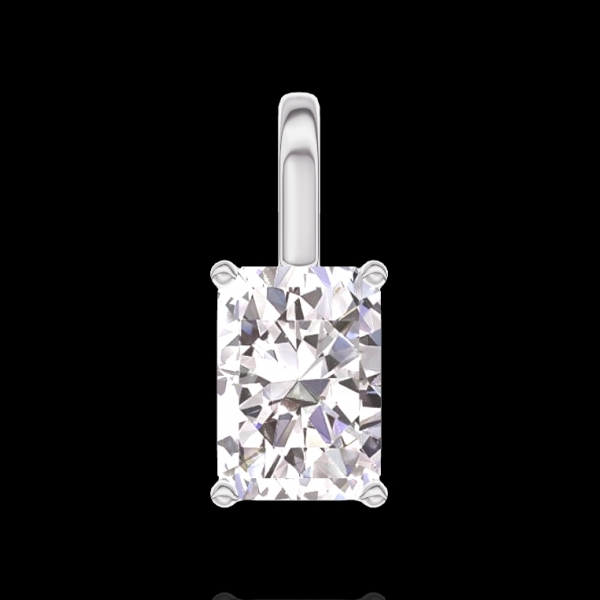 « L'Atelier » Nº203939 - Colgante Oro blanco 18 quilates - Diamante de laboratorio Rectángulo 0.3 quilates - Ninguna cadena