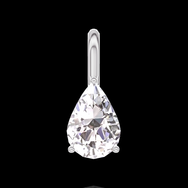 « L'Atelier » No. 204323 - Pendant White gold 18 carats - Lab-grown diamond Pear 0.3 Carats - No Chain