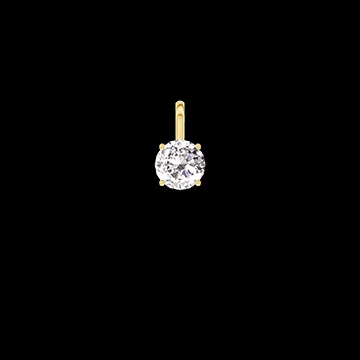 « L'Atelier » Nº203553 - Pendant Yellow gold 18 carats - Laboratory Diamond round 0.3 Carats - No Chain