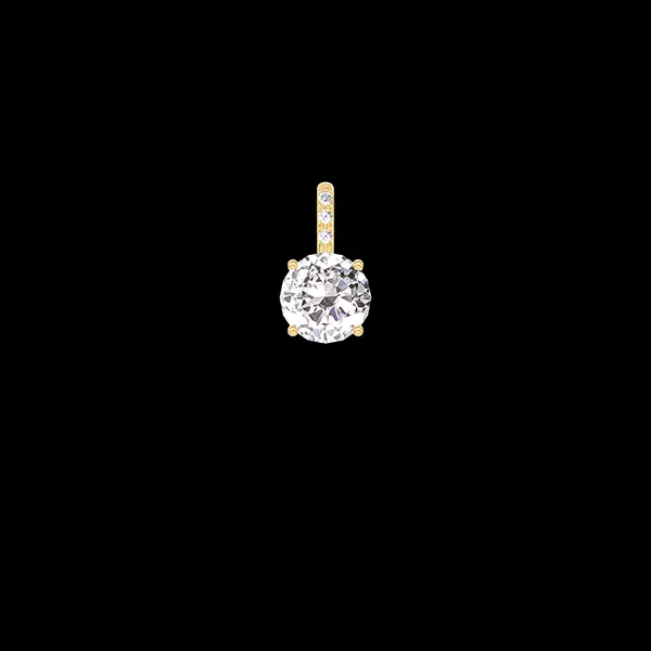 « L'Atelier » Nº203557 - Ciondolo Oro giallo 18 carati - Diamante di laboratorio Rotonda 0.3 Carati - Incastonatura Diamante di laboratorio - Nessuna catenella