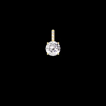 « L'Atelier » Nº203557 - Pendentif Or jaune 18 carats - Diamant synthétique Rond 0.3 carat - Sertissage Diamant synthétique - Pas de chaîne