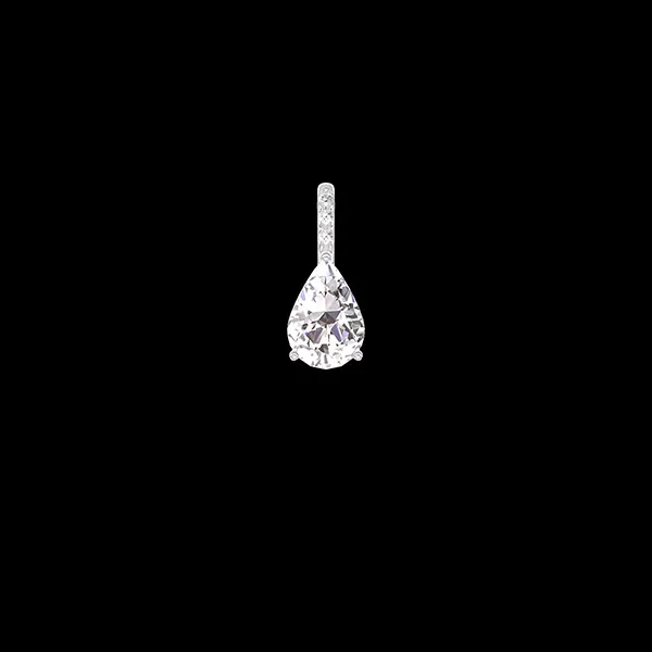 « L'Atelier » Nº204327 - Anhänger Weißgold 750/-(18Kt) - Labordiamant Tropfen 0.3 Karat - Fassung Labordiamant - Keine Kette