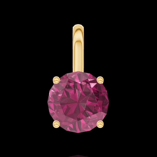 « L'Atelier » n.º 204705 - Colgante Oro amarillo 18 quilates - Rubí redondo 0.3 quilates - Ninguna cadena