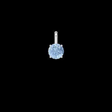 « L'Atelier » Nº213540 - Colgante Oro blanco 9 quilates - Topacio azul redondo 0.3 quilates - Ninguna cadena