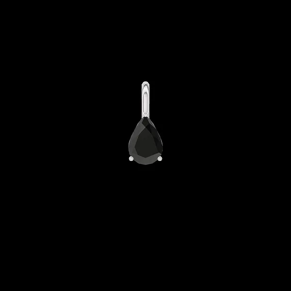 « L'Atelier » Nº225732 - Pendentif Or blanc 18 carats - Diamant noir Poire 0.3 carat - Pas de chaîne