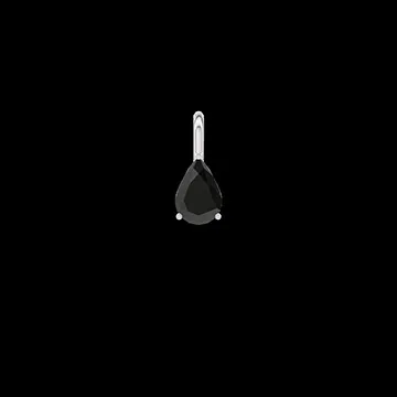 « L'Atelier » Nº225732 - Pendentif Or blanc 18 carats - Diamant noir Poire 0.3 carat - Pas de chaîne
