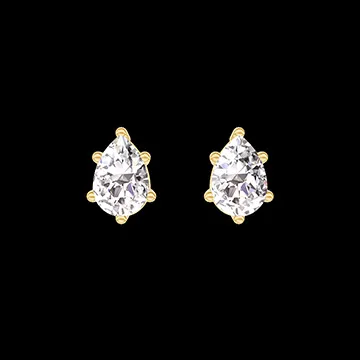« L'Atelier » Nº403472 - Boucles d'oreilles Or jaune 18 carats - Diamant Poire 0.3 carat (2 X)
