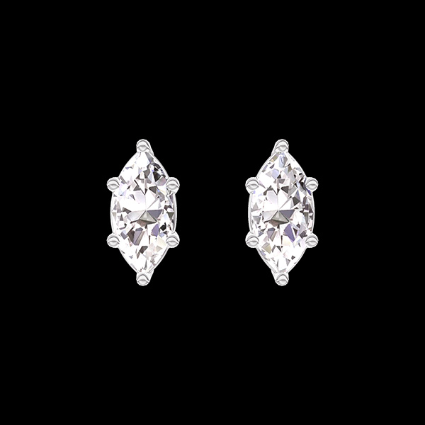 « L'Atelier » nº 403480 - Boucles d'oreilles Or jaune 375 ‰ (9 carats) - Diamant synthétique Rond 0.3 carat (2 X)