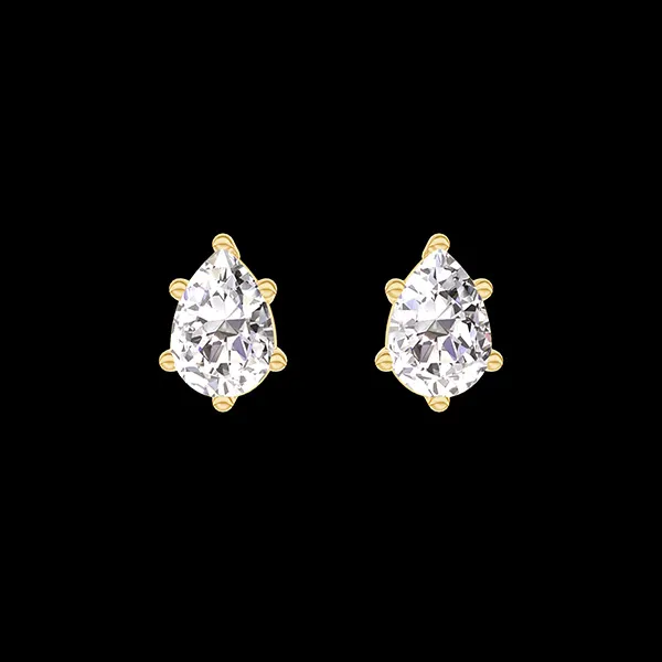 « L'Atelier » No. 403497 - Earrings Yellow gold 18 carats - Laboratory Diamond Pear 0.3 Carats (2 X)