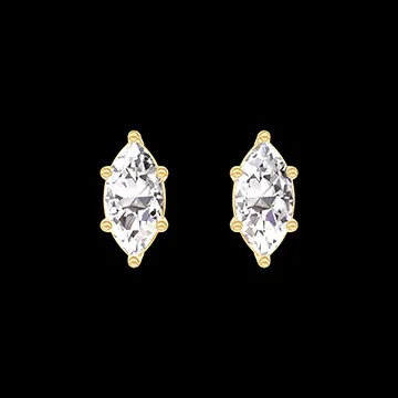 « L'Atelier » Nº403500 - Boucles d'oreilles Or jaune 18 carats - Diamant synthétique Marquise 0.3 carat (2 X)