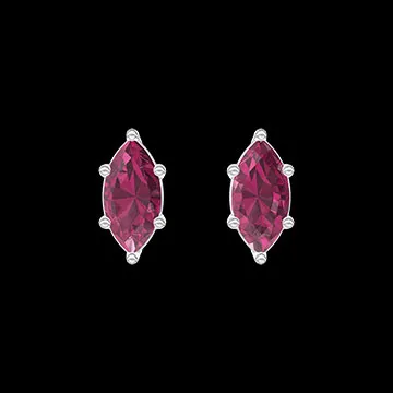 « L'Atelier » Nº403527 - Ohrringe Weißgold 375/-(9Kt) - Rubin Marquise 0.3 Karat (2 X)