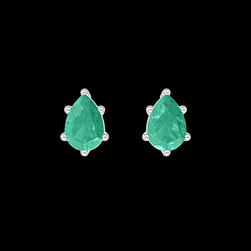 « L'Atelier » Nº403570 - Earrings White gold 18 carats - Emerald Pear 0.3 Carats (2 X)