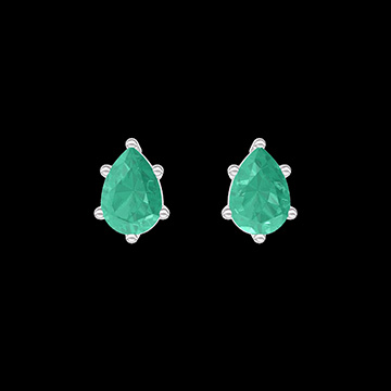 Boucles D’oreilles Boho émeraude Strass – Cristal Vert, Style Fleur, Bijou Femme Et Fille, Or