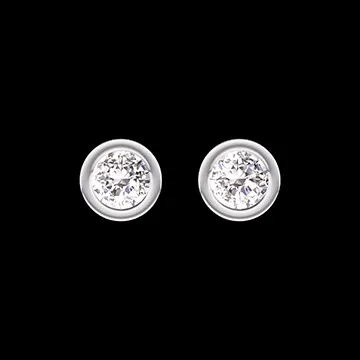 « L'Atelier » Nº403818 - Boucles d'oreilles Or blanc 18 carats - Diamant Rond 0.3 carat (2 X)