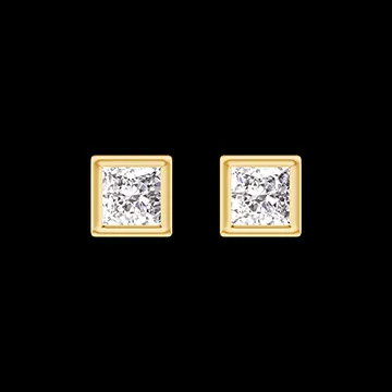 « L'Atelier » Nº403845 - Earrings Yellow gold 18 carats - Laboratory Diamond Princess 0.3 Carats (2 X)